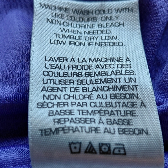 Athletic Works Women's Purple Striped Hoodie - Picture 6 of 6